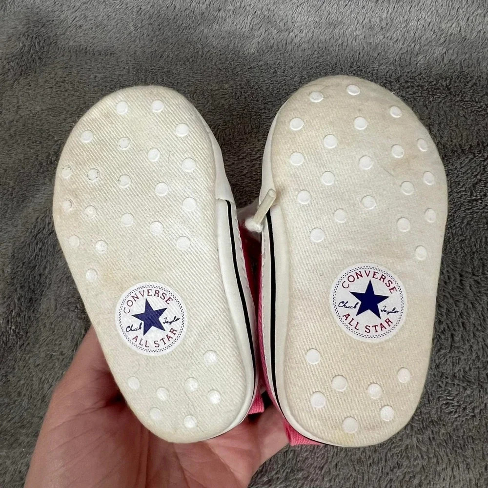 Pink Converse Baby Chuck Taylor All Star Cribster Shoes Canvas Upper Size 1